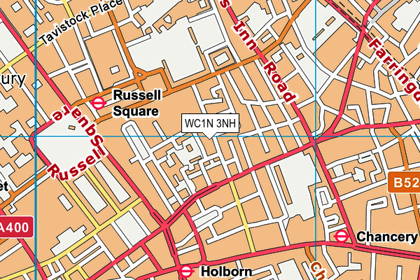 WC1N 3NH map - OS VectorMap District (Ordnance Survey)