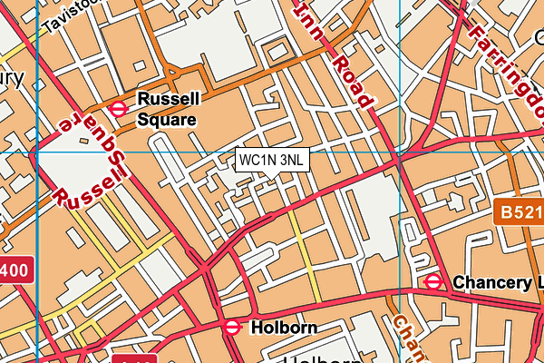 WC1N 3NL map - OS VectorMap District (Ordnance Survey)