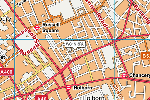 WC1N 3PA map - OS VectorMap District (Ordnance Survey)