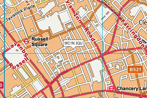 WC1N 3QU map - OS VectorMap District (Ordnance Survey)