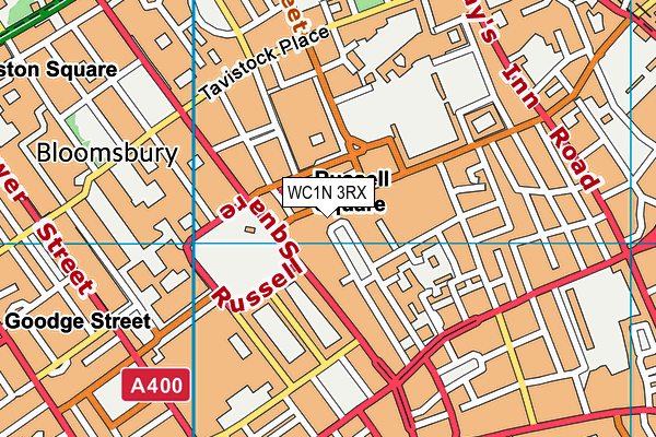 WC1N 3RX map - OS VectorMap District (Ordnance Survey)