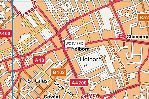 Fitness First (London High Holborn) map (WC1V 7EX) - OS VectorMap District (Ordnance Survey)