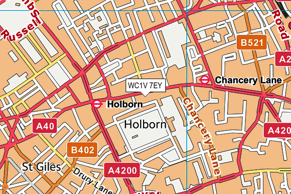 University of the Arts London map (WC1V 7EY) - OS VectorMap District (Ordnance Survey)