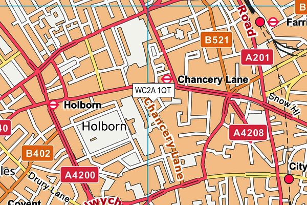 WC2A 1QT map - OS VectorMap District (Ordnance Survey)