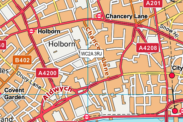 WC2A 3RJ map - OS VectorMap District (Ordnance Survey)