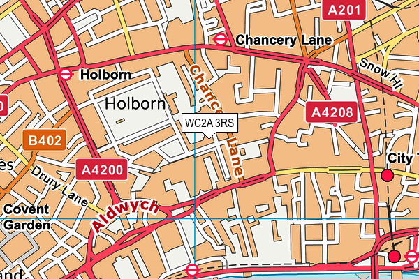 WC2A 3RS map - OS VectorMap District (Ordnance Survey)