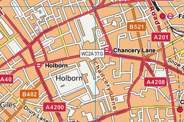 WC2A 3TG map - OS VectorMap District (Ordnance Survey)