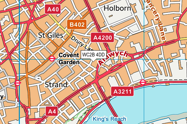 Fitness First (Waldorf - Aldwych) map (WC2B 4DD) - OS VectorMap District (Ordnance Survey)