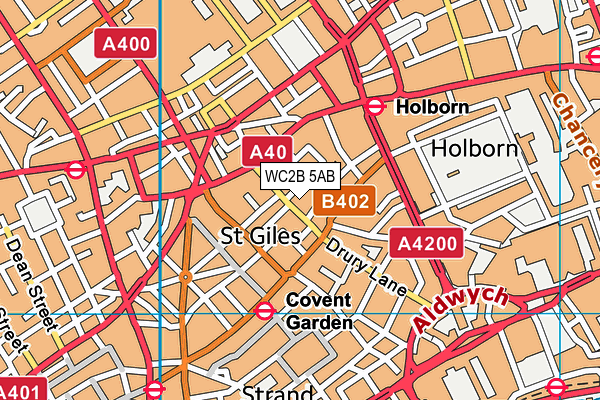 WC2B 5AB map - OS VectorMap District (Ordnance Survey)