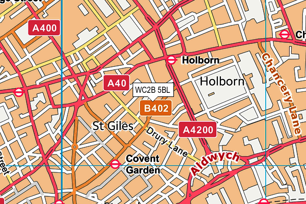 WC2B 5BL map - OS VectorMap District (Ordnance Survey)