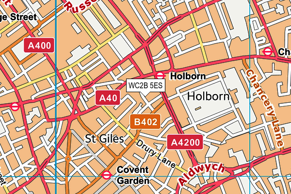 WC2B 5ES map - OS VectorMap District (Ordnance Survey)