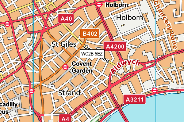 WC2B 5EZ map - OS VectorMap District (Ordnance Survey)