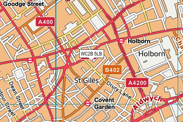 WC2B 5LB map - OS VectorMap District (Ordnance Survey)