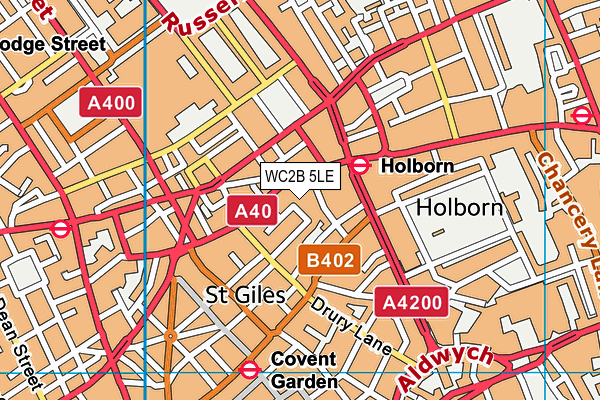 WC2B 5LE map - OS VectorMap District (Ordnance Survey)