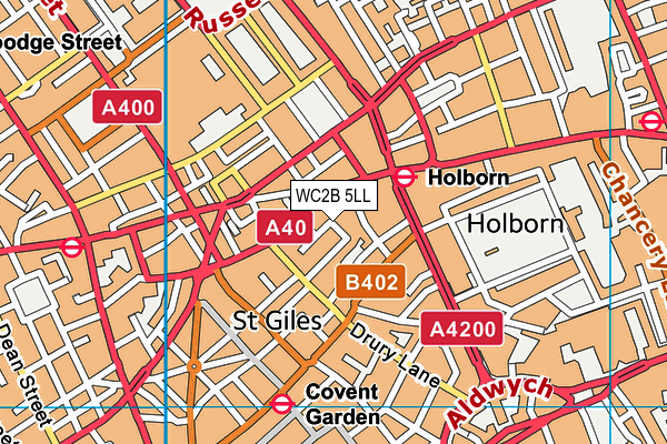 WC2B 5LL map - OS VectorMap District (Ordnance Survey)