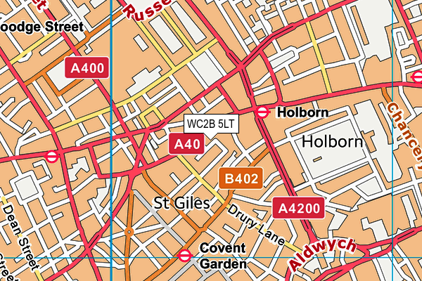 WC2B 5LT map - OS VectorMap District (Ordnance Survey)
