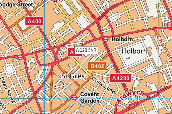 WC2B 5NR map - OS VectorMap District (Ordnance Survey)