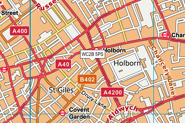 WC2B 5PS map - OS VectorMap District (Ordnance Survey)