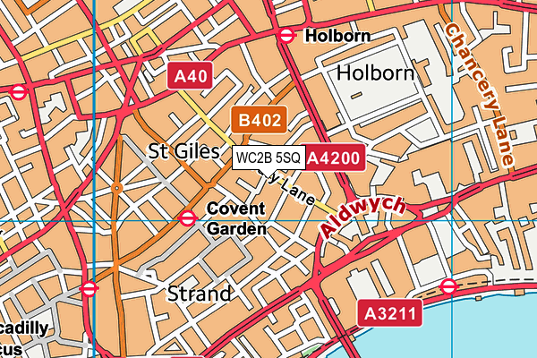 WC2B 5SQ map - OS VectorMap District (Ordnance Survey)