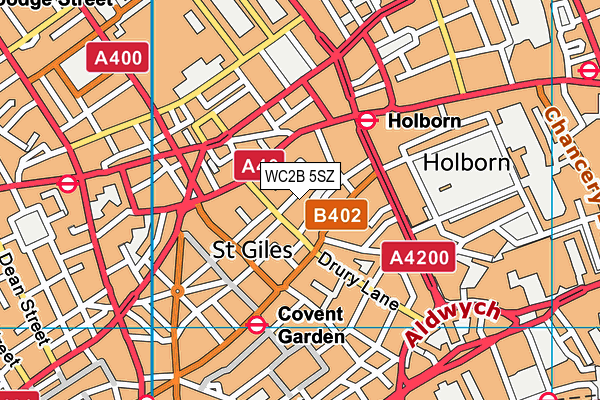 WC2B 5SZ map - OS VectorMap District (Ordnance Survey)