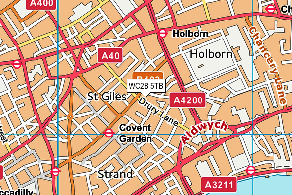 WC2B 5TB map - OS VectorMap District (Ordnance Survey)