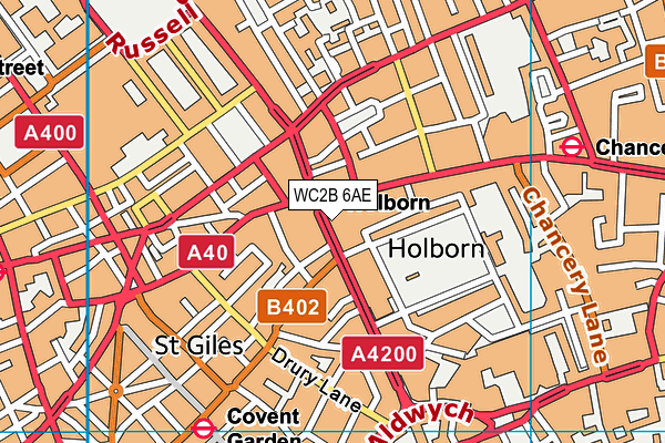 WC2B 6AE map - OS VectorMap District (Ordnance Survey)