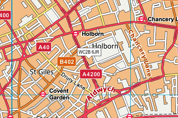 WC2B 6JR map - OS VectorMap District (Ordnance Survey)