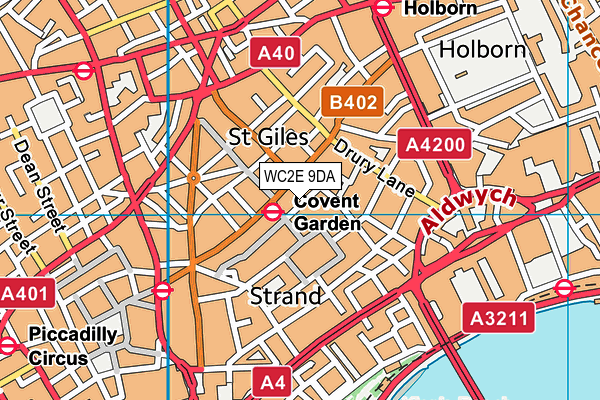 The Royal Ballet School map (WC2E 9DA) - OS VectorMap District (Ordnance Survey)