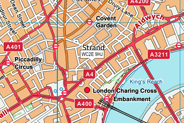 Fitness First (The Strand - Covent Garden) map (WC2E 9HJ) - OS VectorMap District (Ordnance Survey)