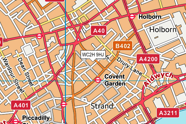 WC2H 9HJ map - OS VectorMap District (Ordnance Survey)