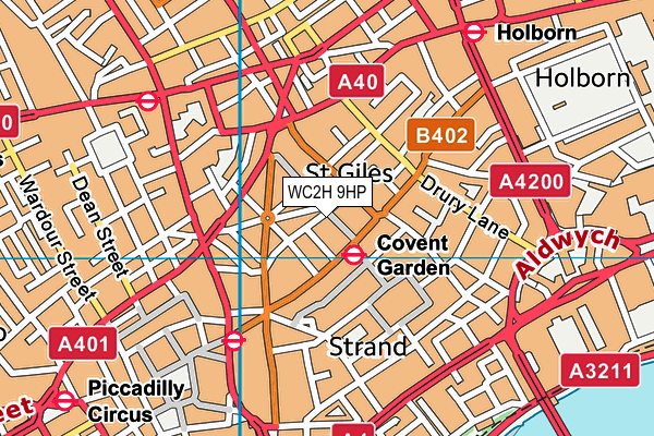 WC2H 9HP map - OS VectorMap District (Ordnance Survey)