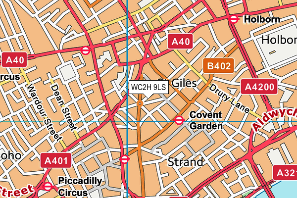 WC2H 9LS map - OS VectorMap District (Ordnance Survey)