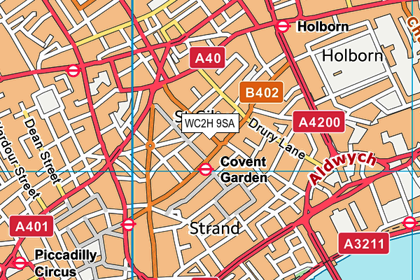 Nuffield Health (Covent Garden) map (WC2H 9SA) - OS VectorMap District (Ordnance Survey)
