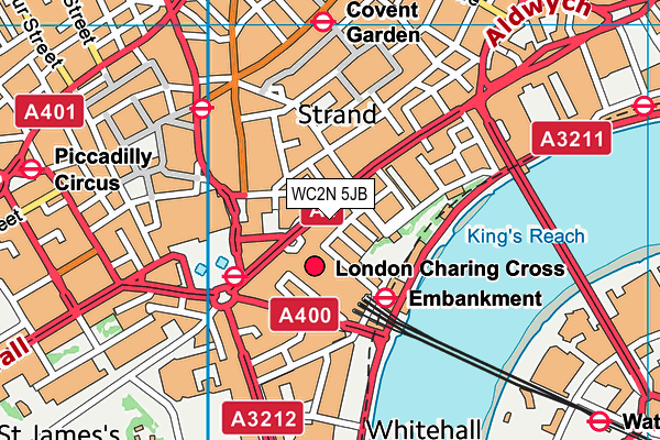 WC2N 5JB map - OS VectorMap District (Ordnance Survey)