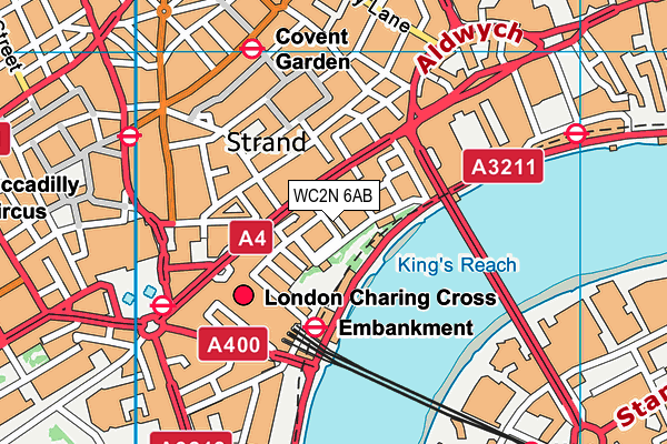 WC2N 6AB map - OS VectorMap District (Ordnance Survey)