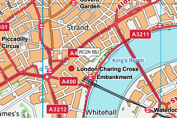 WC2N 6BJ map - OS VectorMap District (Ordnance Survey)