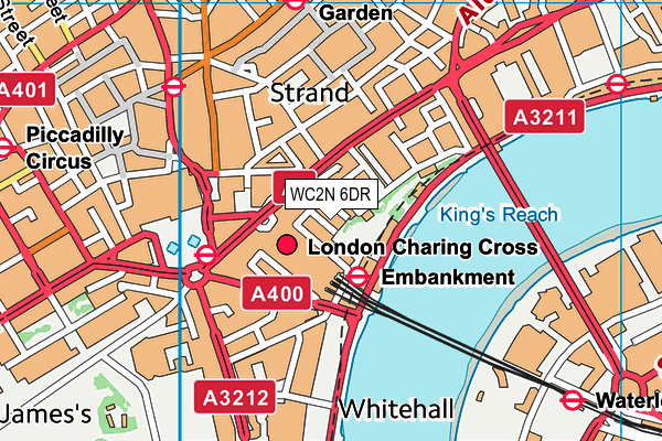 WC2N 6DR map - OS VectorMap District (Ordnance Survey)