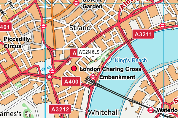 WC2N 6LS map - OS VectorMap District (Ordnance Survey)