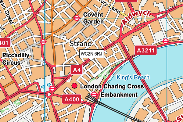 WC2N 6RJ map - OS VectorMap District (Ordnance Survey)