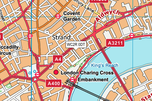 Virgin Active (Strand) map (WC2R 0DT) - OS VectorMap District (Ordnance Survey)
