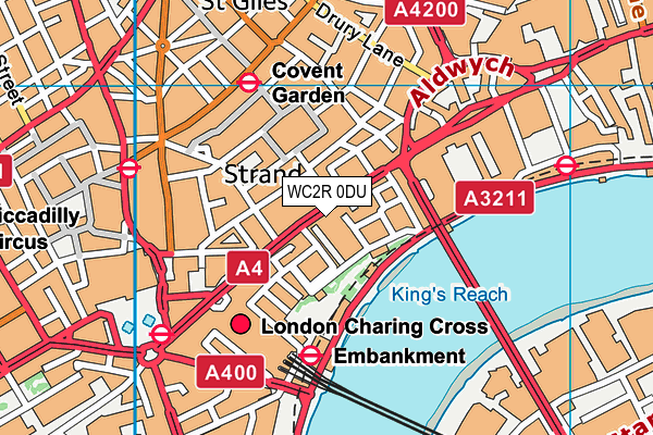 WC2R 0DU map - OS VectorMap District (Ordnance Survey)