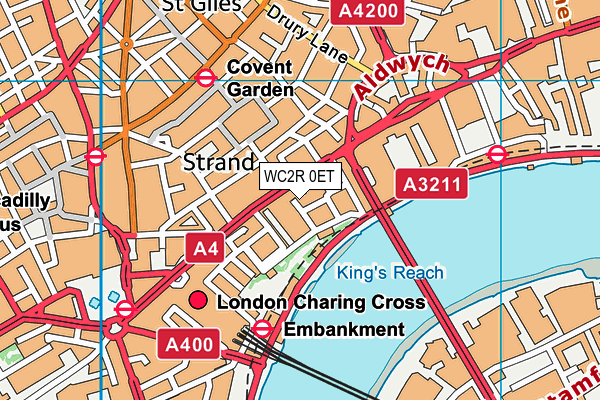 WC2R 0ET map - OS VectorMap District (Ordnance Survey)