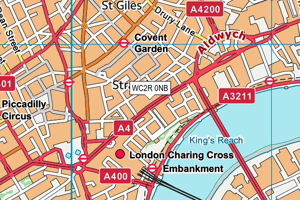 WC2R 0NB map - OS VectorMap District (Ordnance Survey)