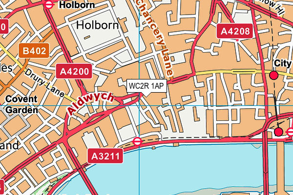 WC2R 1AP map - OS VectorMap District (Ordnance Survey)