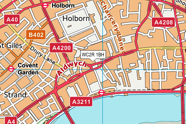 WC2R 1BH map - OS VectorMap District (Ordnance Survey)