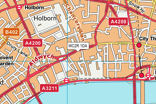 WC2R 1DA map - OS VectorMap District (Ordnance Survey)