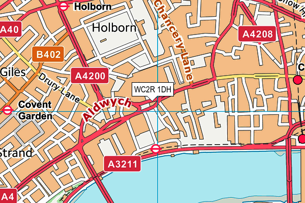 WC2R 1DH map - OS VectorMap District (Ordnance Survey)