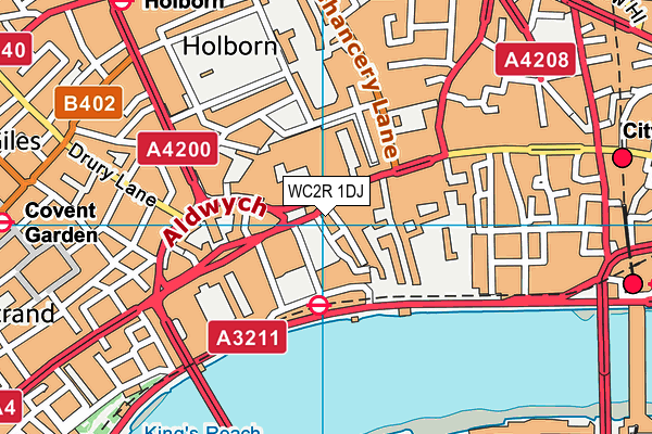 WC2R 1DJ map - OS VectorMap District (Ordnance Survey)