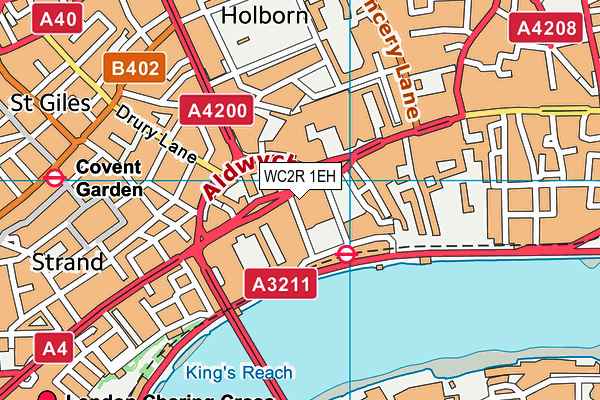 WC2R 1EH map - OS VectorMap District (Ordnance Survey)