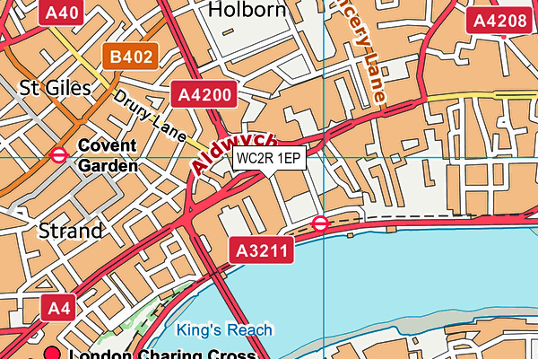 WC2R 1EP map - OS VectorMap District (Ordnance Survey)